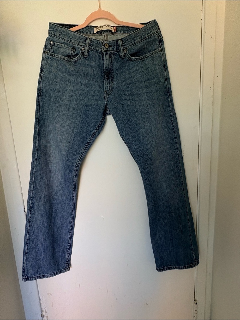Levi's 514 Jeans 32x30 Classic Blue, Denim, Slim Straight,‎ 5Pocket, Red Tab